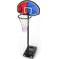 Los mejores  - Canasta de Baloncesto con Soporte- con una altura de 5ft to 7ft con Rueda Para Juventud Niños Adultos Interior Exterior…